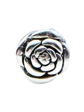 Chamilia Rose Flower Sterling Silver Charm Bead Floral Garden Love